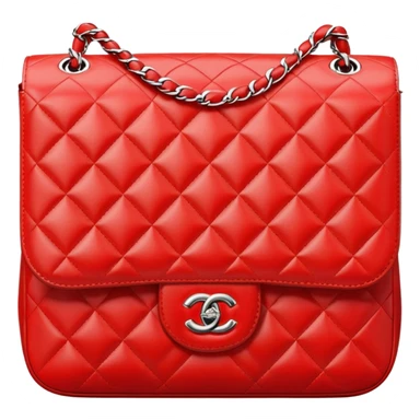 chanel flap bag bright red color bag  sticker