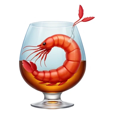 A SHRIMP DRINKING BURBON sticker