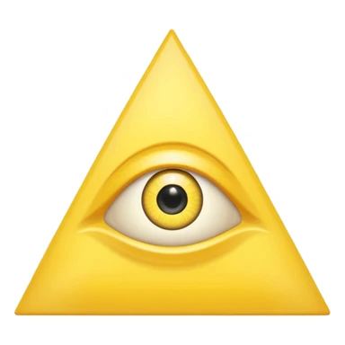illuminati triangle with single eye emoji style sticker