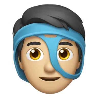 Un muchacho con máscara de hackers hacieno tredig sticker