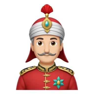 Génère moi un ancien soldat de l'empire ottoman  sticker