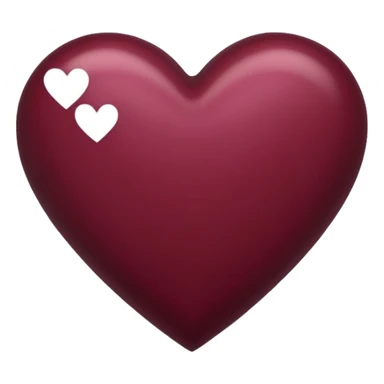 Corazón de color vinotinto oscuro sticker