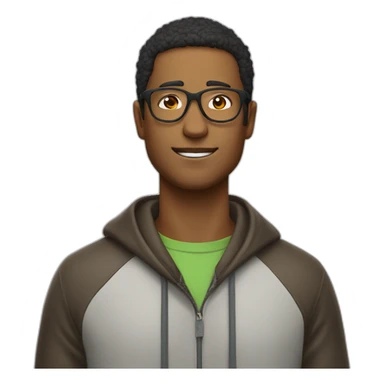 Homme avec une capuche et des lunettes  sticker