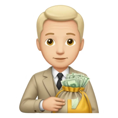 UNCLE WITH a bag OF MONEY sticker