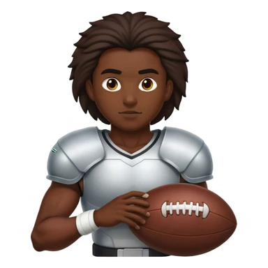 Warrior avec un ballon de football sticker