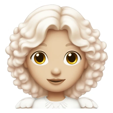 pale pink christmas white angel sticker