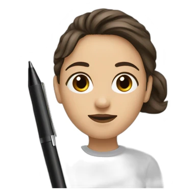 sarah ninsi with a digital pen sticker