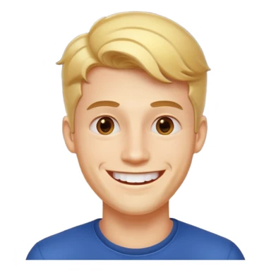 create an image of a perfect guy, very handsome, catching, smart and smiling with his white teeth. around him there's like a shining and small stars showing how perfect he is . the background is white sticker