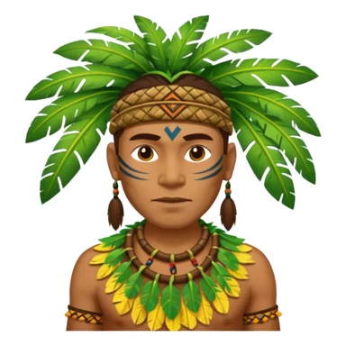 a tribal man with jungle sticker