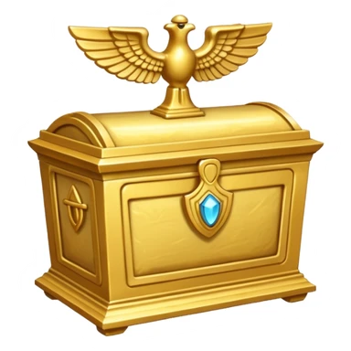 Ark of the Covenant, ancient artifact, golden, mysterious aura sticker