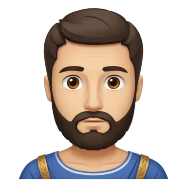 white ancient greek young man with beard sticker