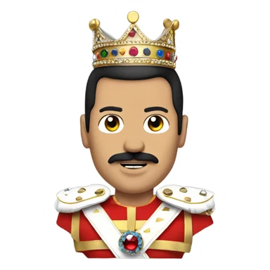 freddie mercury wearing a crown sticker