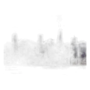 city skyline sunset sticker