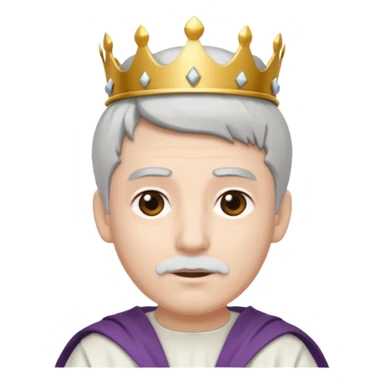 visage d'un pretre avec un couronne de cheveux et une toge sticker