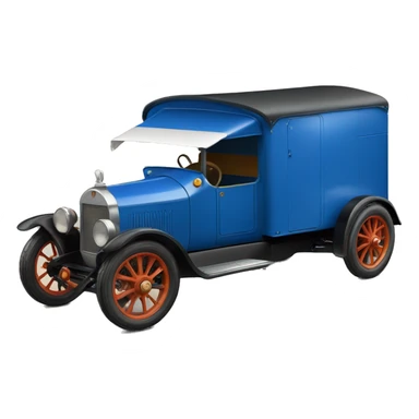 hot rod caravan 1924 with trailer blue  sticker