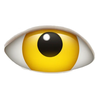 Classic yellow Emoji putting Contact Lens in his eye sticker