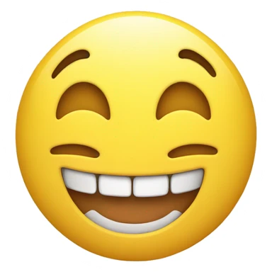 smiling emoji with yellow bone in its mouth sticker