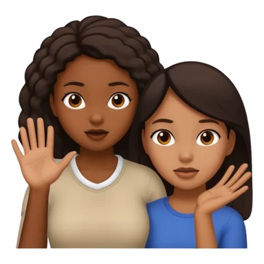 Black girl slapping another black girl  sticker
