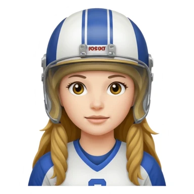 Long Haired Football Players, Female player sticker