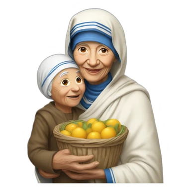 Mother theresa with mano cornuta sticker