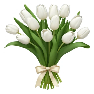white tulips bouquet sticker