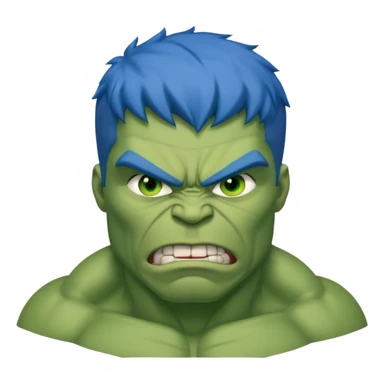 blue haired hulk sticker