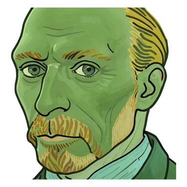 Van Gogh self portrait  sticker