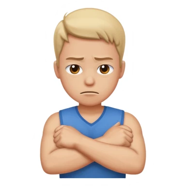 frustrated with arms crossed sticker