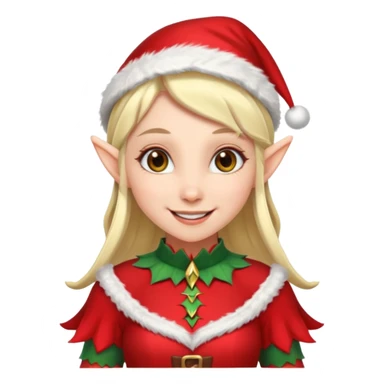 christmas female elf sticker