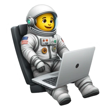 programmer cosmonaut laptop sticker