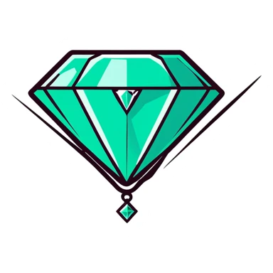 sparkling diamond next to a VIP badge sticker