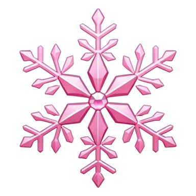 snowflake with pink color  sticker