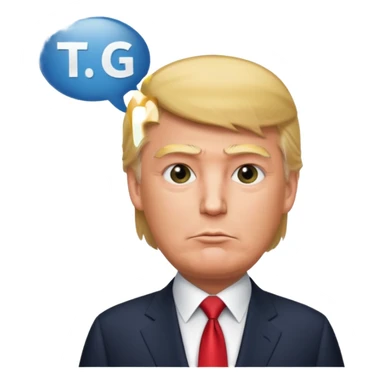 Trump  qui dit TG dans une bulle  sticker