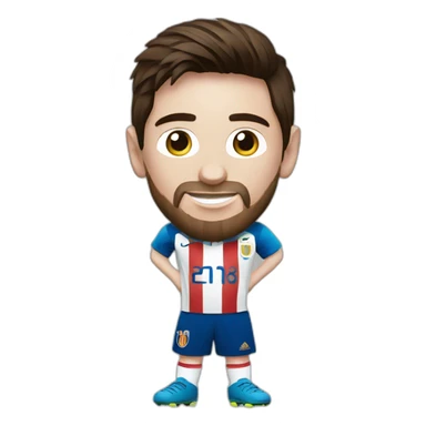Lionel Messi with world cup sticker
