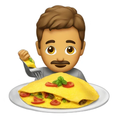 nacho eating an omelette sticker