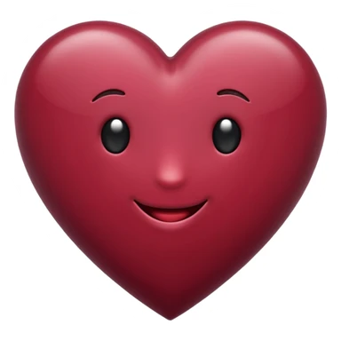 Emoji coeur comme les emojis des sms en bordeaux  sticker