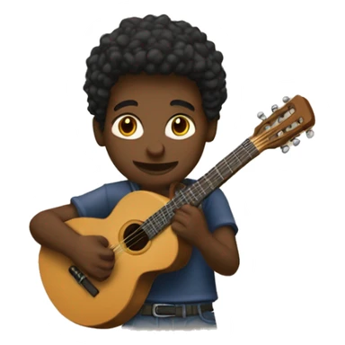 Jovem negra tocando cavaquinho sticker
