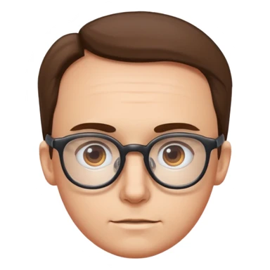 Big forehead with glasses sticker