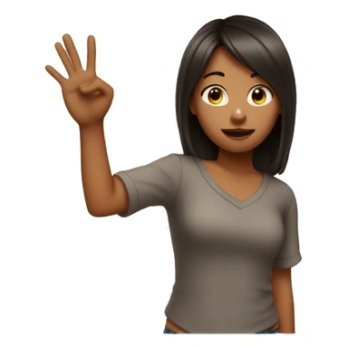 a sassy girl with hand gesture sticker