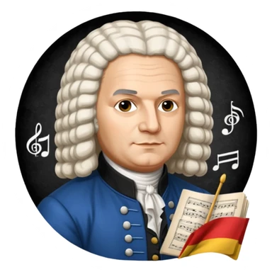 johann sebastian bach german flag sticker