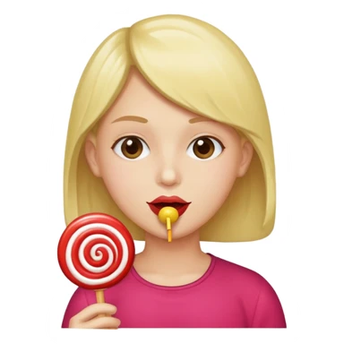 Lolipop yiyen emoji sticker