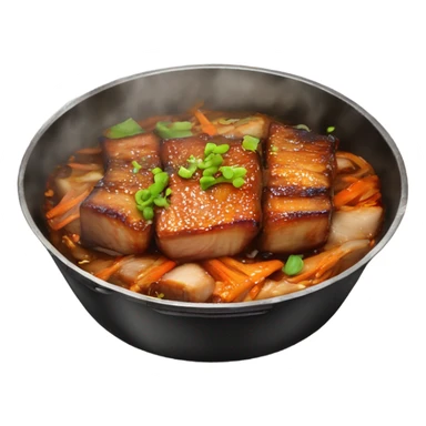 Sticky Chinese Pork Belly in wok sticker