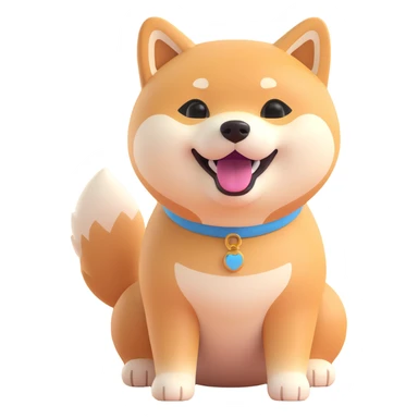 shiba inu happy sticker