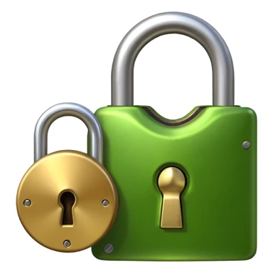 A seed germinating with a sprout sticking out of it in the shape of a pad lock with the seed being the body of the padlock and the sprout being the shackle of the padlock. But it looks more like a seed and a sprout rather than anything else sticker