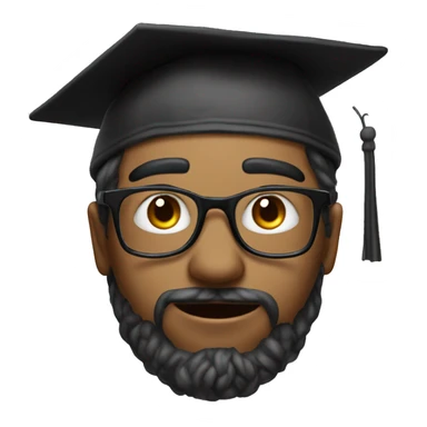 a student with glasses, a master's hat, with textbooks, studies at a third university on a budget and has never graduated from university. studies, glasses, colored hair, piercings
 sticker