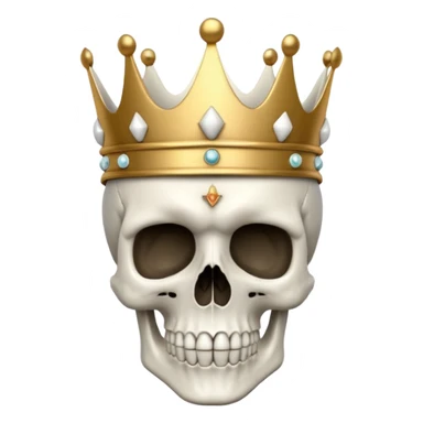 Skull with Crown PNG sticker