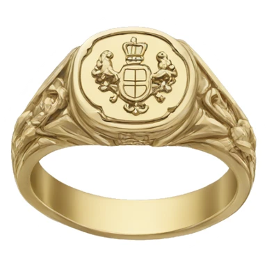signet ring with family crest sticker