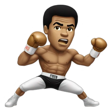 Muhammad ali dodging sticker