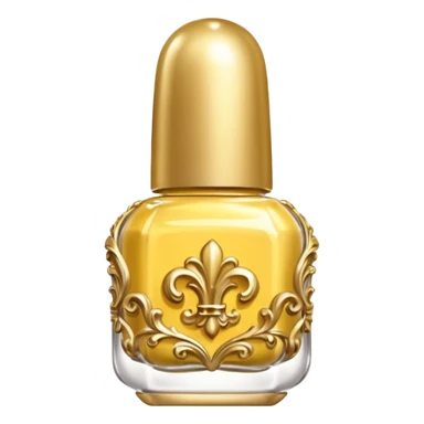 gold rococo wine inflatable puffy nail polish sticker