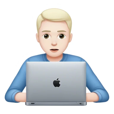 guy obsessed with computer sticker